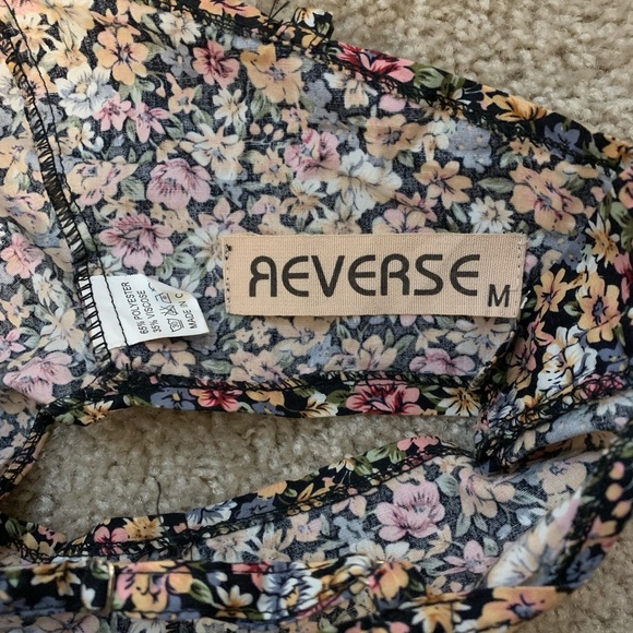 Reverse - Studded Floral Crop Top - Size M - Picture 4 of 4